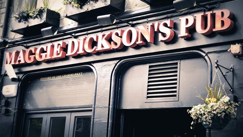 Pubs in Edinburgh - Maggie Dickson - Grassmarket